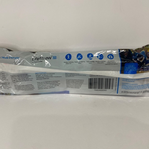 LifeStraw Personal Water Filter – Portable Outdoor Emergency Survival Gear New S - Picture 2 of 6
